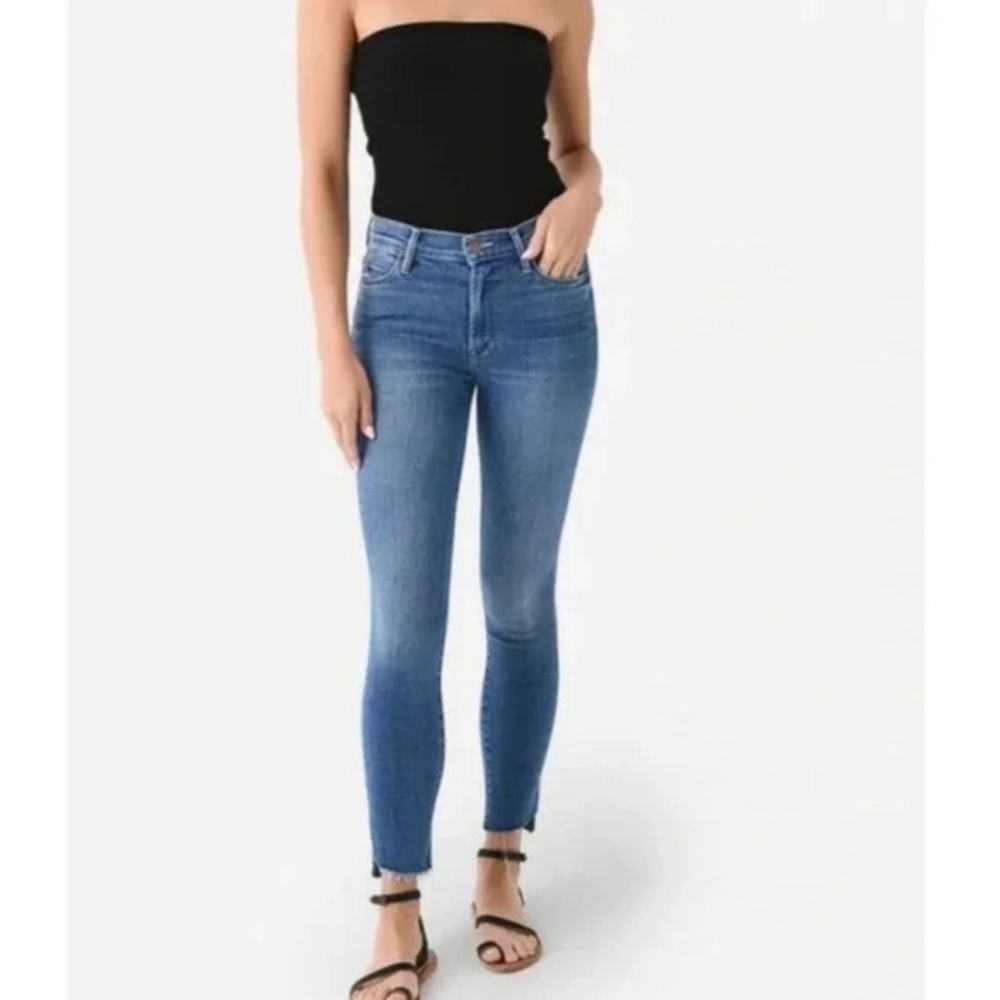 MOTHER | Stunner Zip Two Step Fray Skinny Jeans in Girl Crush Size 24